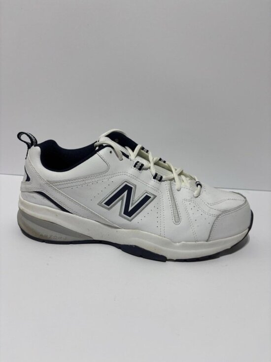 New Balance Men’s 608 Tennis Shoes White Leather, Size 11.5 EEEE main image 4